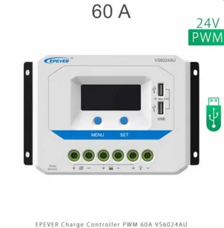 شارژ کنترلر 60A و 24V مدل VS6024AU سری PWM برند EPEVER
