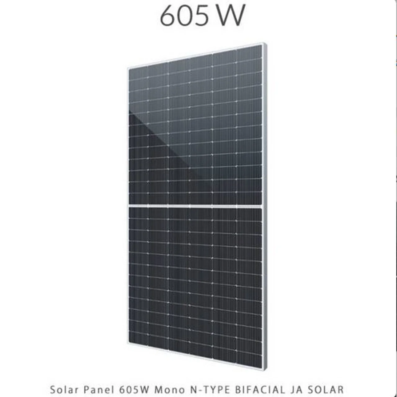 پنل خورشیدی 605 وات مونو کریستال دو طرفه برند JA SOLAR