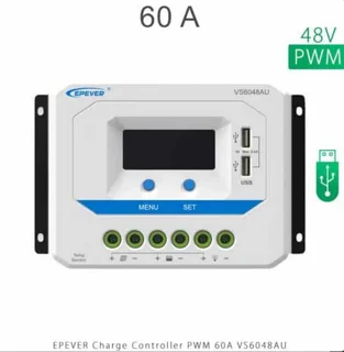 شارژ کنترلر 60A و 48V مدل VS6048AU سری PWM برند EPEVER
