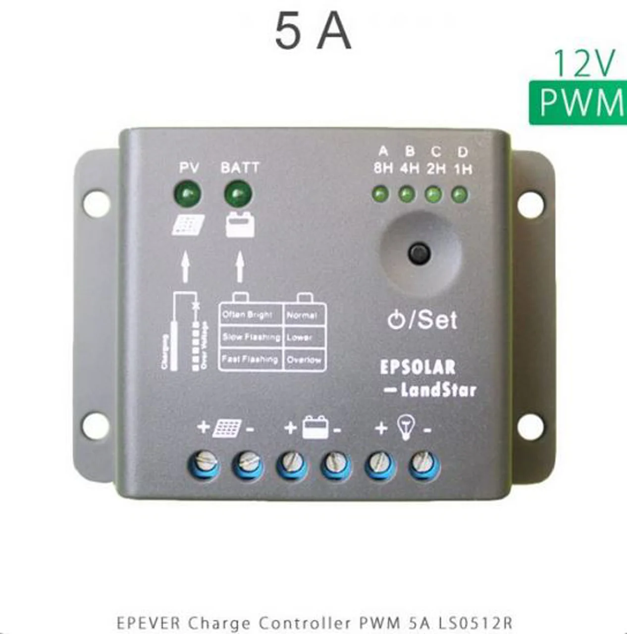 شارژ کنترلر 5A و 12V مدل PWM سری LS0512R برند EPEVER