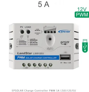 شارژ کنترلر 5A و 12V مدل LS0512E/EU سری PWM برند EPEVER