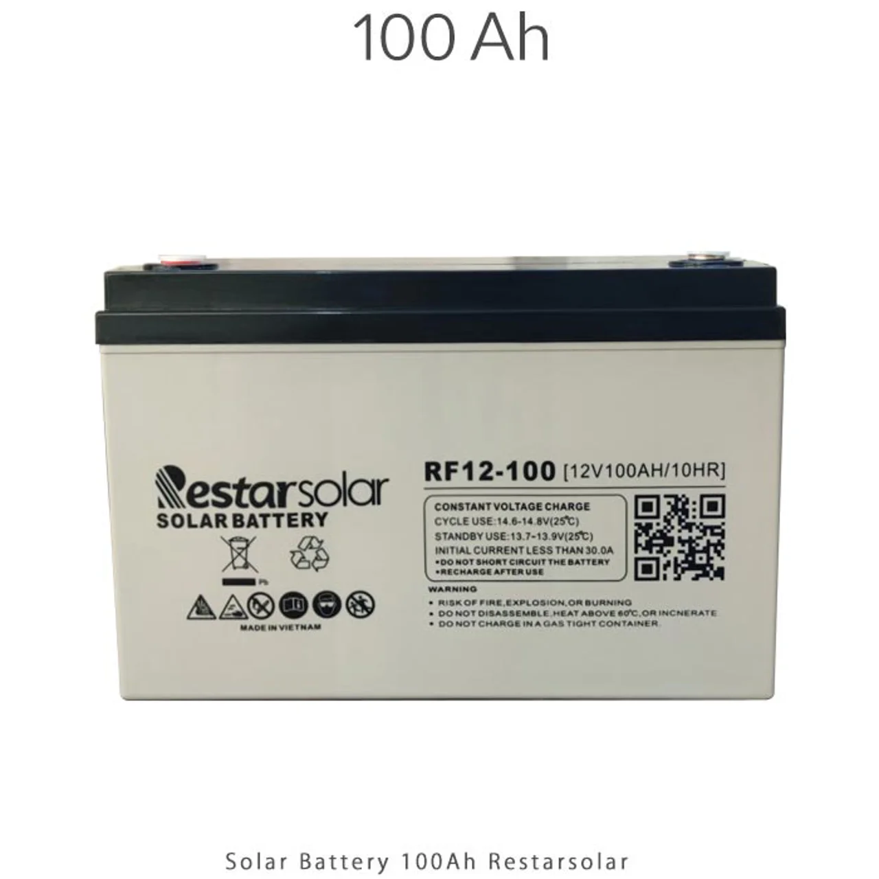 باتری 100 آمپر ساعت خورشیدی دیپ سایکل برند Restar solar